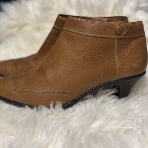 Sofft Brown Leather Ankle Boots 8.5